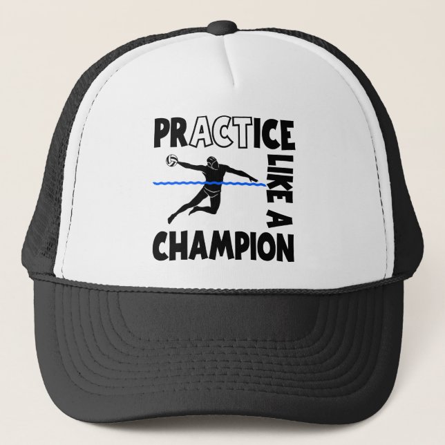 PRACTICE, MENS WATER POLO TRUCKER HAT (Front)