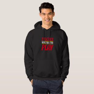 Practice More Motivational Phrase Red Typography Hoodie