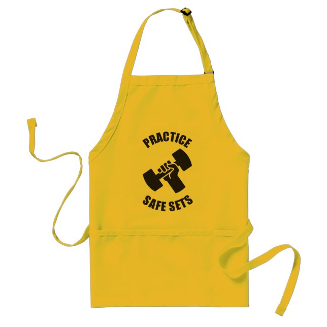 Practice Safe Sets - Gym Humour Standard Apron (Front)