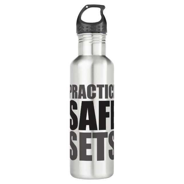 Practice Safe Sets - Lifting Gym Meme 710 Ml Water Bottle (Front)