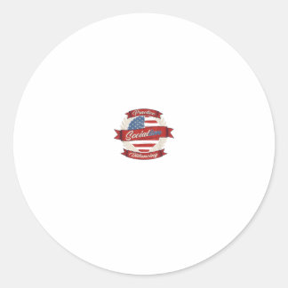 Practice Socialism Distancing Funny Conserva Classic Round Sticker