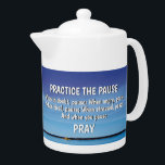 PRACTICE THE PAUSE Pray Inspirational Christian<br><div class="desc">What better way is there to PRACTICE THE PAUSE than over a cup of your favourite hot beverage? Background image is of a calming scene of a blue sky and still blue water, with Scripture verse from 1 Thessalonians 5:17 - Pray without ceasing (ie. make time to pray throughout the...</div>