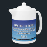 PRACTICE THE PAUSE Pray Inspirational Christian<br><div class="desc">What better way is there to PRACTICE THE PAUSE than over a cup of your favourite hot beverage? Background image is of a calming scene of a blue sky and still blue water, with Scripture verse from 1 Thessalonians 5:17 - Pray without ceasing (ie. make time to pray throughout the...</div>