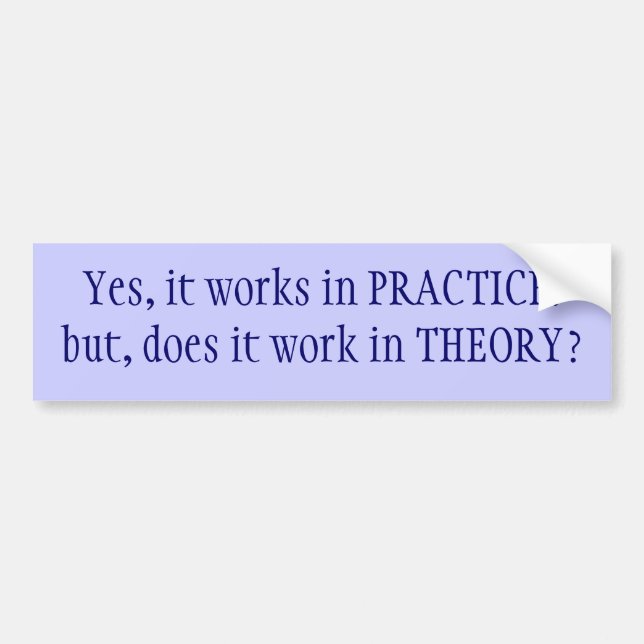 Practice v Theory Bumper Sticker (Front)