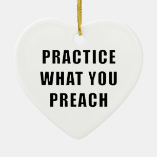 Practice What You Preach Ceramic Tree Decoration