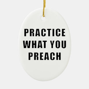 Practice What You Preach Ceramic Tree Decoration
