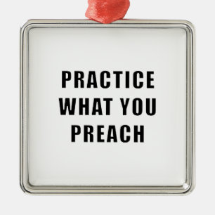 Practice What You Preach Metal Tree Decoration