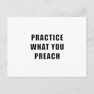 Practice What You Preach Postcard