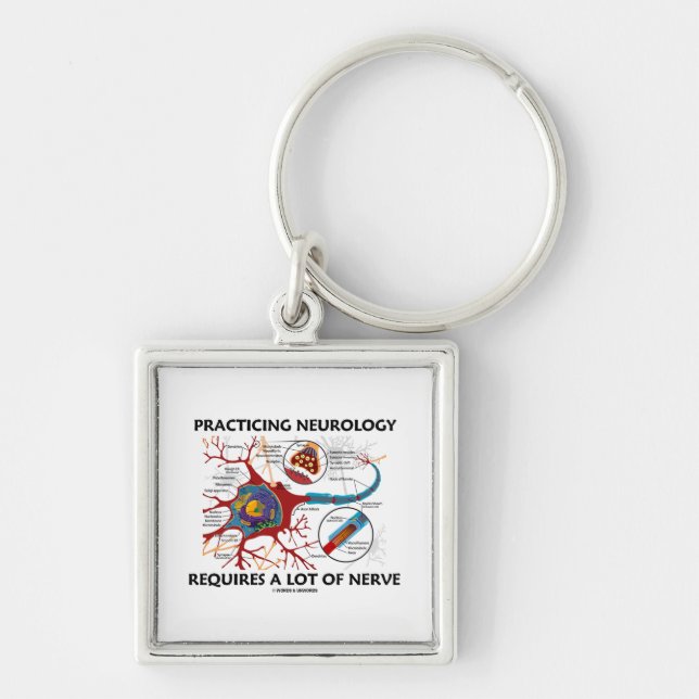 Practicing Neurology Requires A Lot Of Nerve Key Ring (Front)