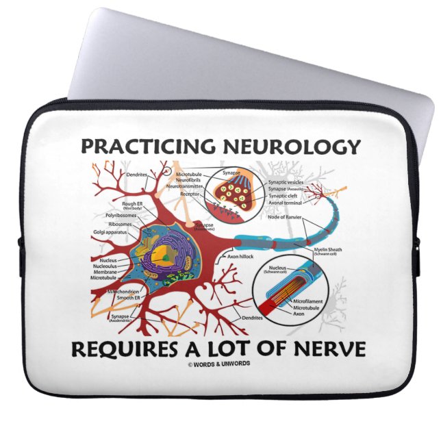 Practicing Neurology Requires A Lot Of Nerve Laptop Sleeve (Front)