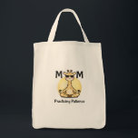 Practicing Patience | Funny Zen Giraffe Mom Tote Bag<br><div class="desc">"Carry your essentials (and your patience) in style!" Every mom knows that a good tote bag is more than just an accessory, it’s a survival kit. Whether you’re heading to the grocery store, the office, or the playground, our "Practicing Patience" Tote Bag is here to keep you company. Featuring the...</div>