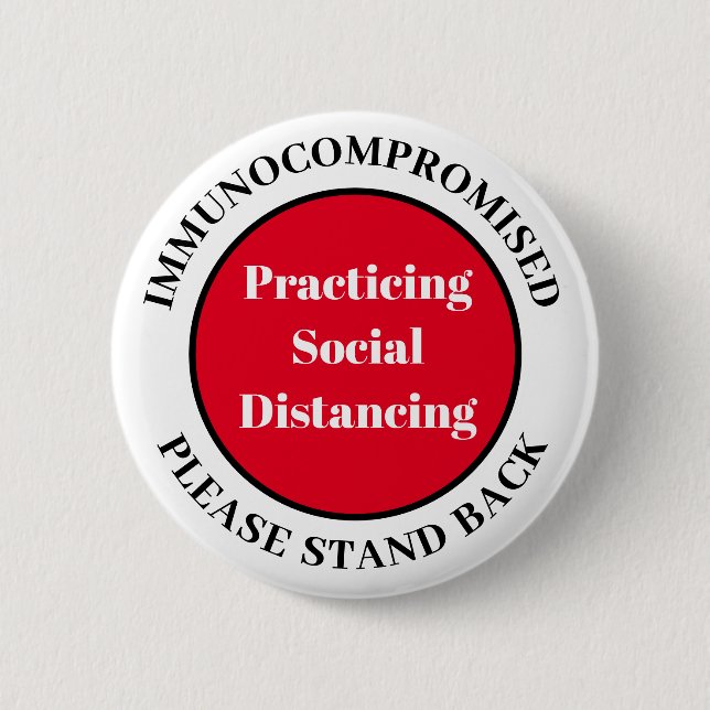 Practicing Social Distancing 6 Cm Round Badge (Front)