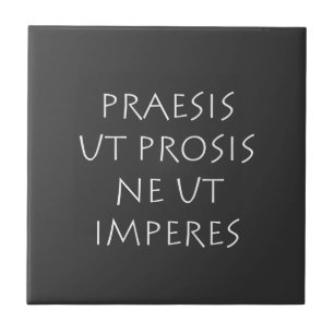 Praesis ut prosis ne ut imperes tile