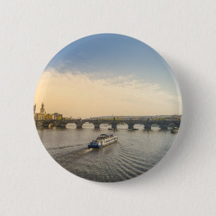 Prague 6 Cm Round Badge