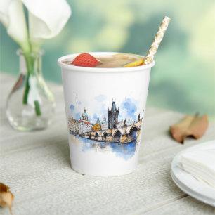 Prague,  A Sip of History Paper Cups