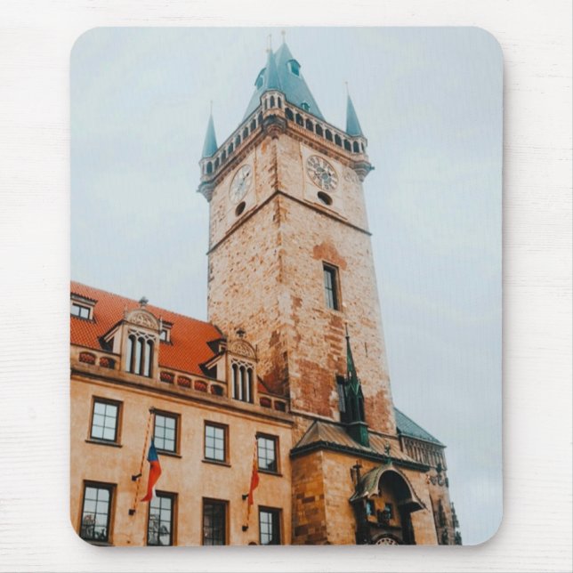 Prague Astronomical Clock, Old Town Square Czechia Mouse Pad (Front)