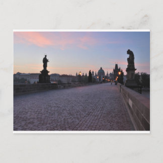 Prague by dawn postcard
