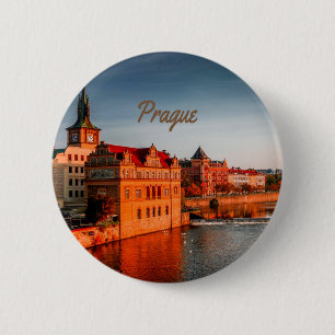 Prague Capital of the Czech Republic 6 Cm Round Badge