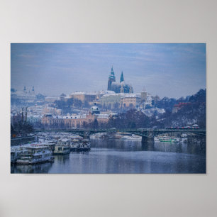 Prague Castle Winter Wonderland Poster