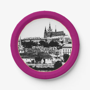 Prague, Cathedral, Castle - Czechia (Party) Paper Plate