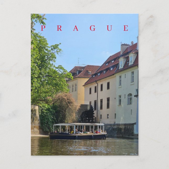 Prague Certovka canal view postcard (Front)