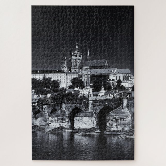 Prague, Charles Bridge & Castle / Czechia Jigsaw Puzzle (Vertical)