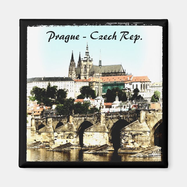 Prague - Charles Bridge, Castle (Magnet) Magnet (Front)
