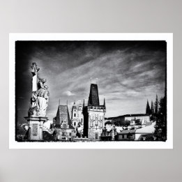 Prague & Charles Bridge Tower /Czechia Poster