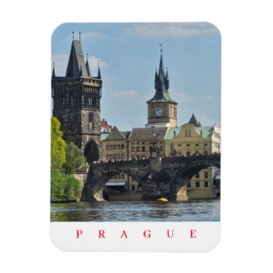 Prague Charles Bridge tower view magnet