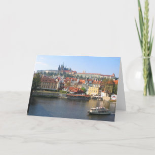 Prague Charles Bridge View Card