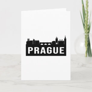 Prague City Cityscape Skyline Travel Funny Gift Card