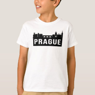 Prague City Cityscape Skyline Travel Funny Gift T-Shirt