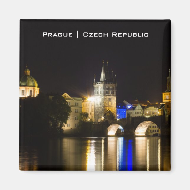 Prague Cityscape Magnet (Front)