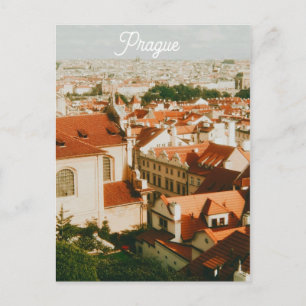 Prague Cityscape Souvenir Holiday Postcard