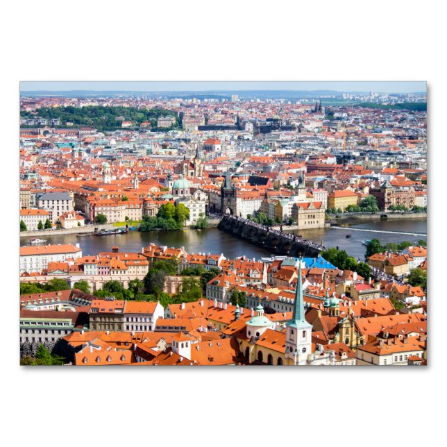 Prague Cityscape Table Number (Front)