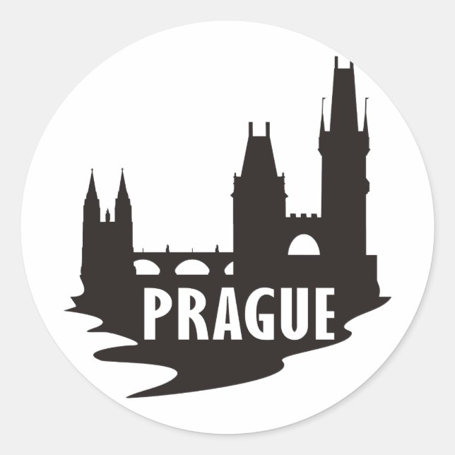 Prague Classic Round Sticker (Front)