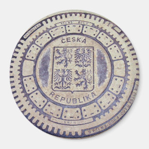 Prague Coat of Arms Sewer Cover Magnet