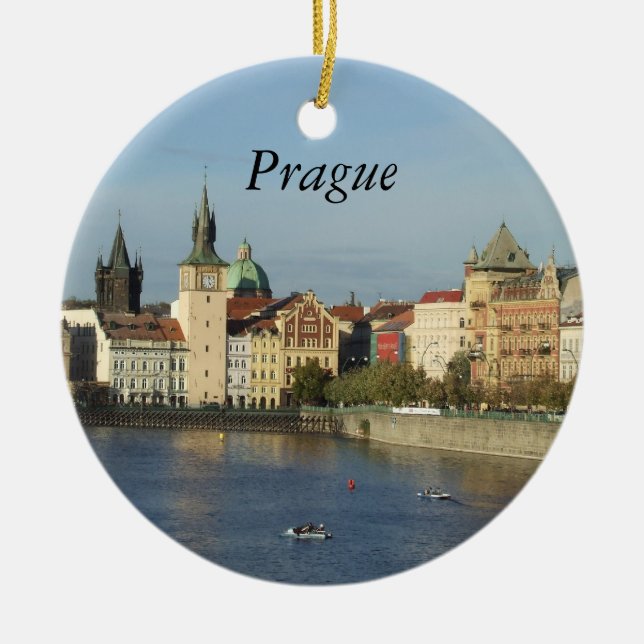 Prague Czech Gift Travel Ornament Praha (Front)