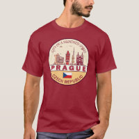 Prague Czech Republic City Skyline Emblem