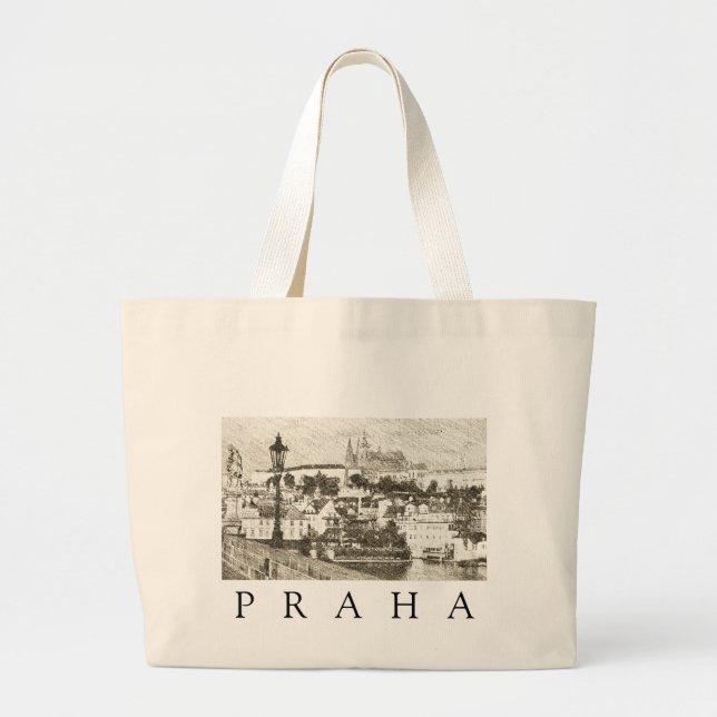 Prague, Czech Republic Large Tote Bag (Front)