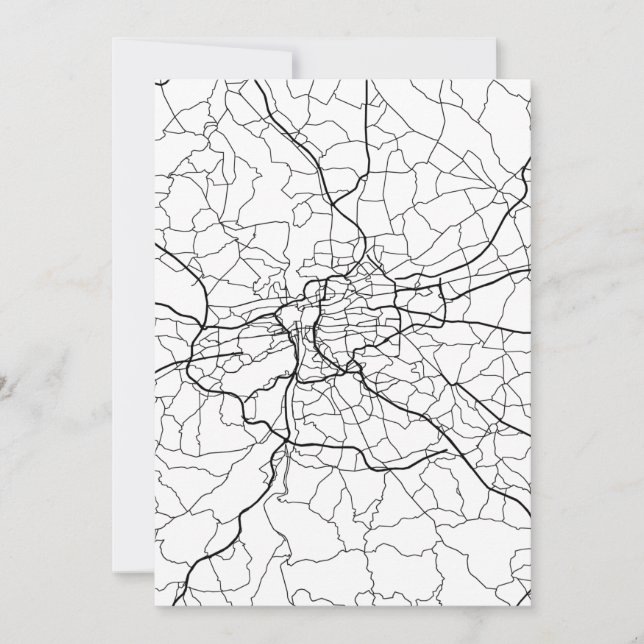 Prague, Czech Republic Map Invitation (Front)