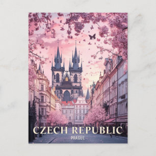 Prague Czech Republic Travel Postcard