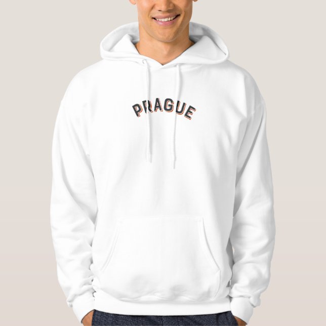 Prague, Czech Republic Vintage Arch Hoodie (Front)