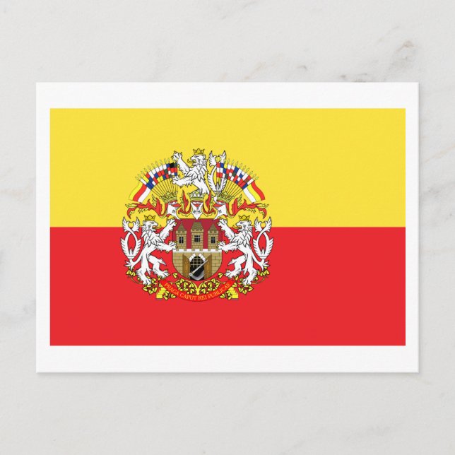 Prague Flag Postcard (Front)