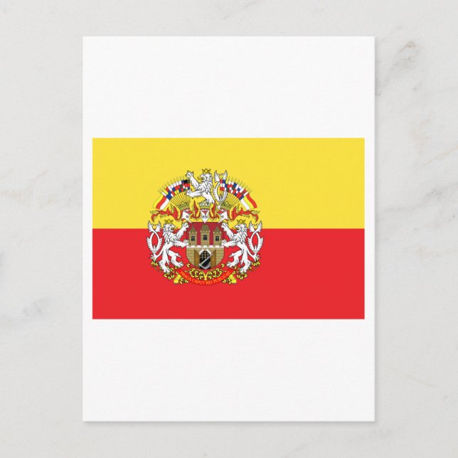 Prague Flag Postcard (Front)