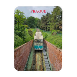 Prague funicular view fridge magnet