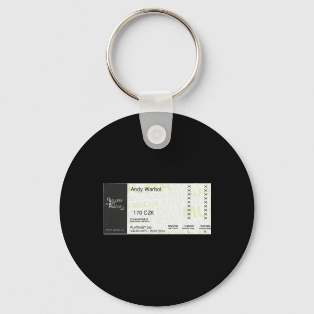 Prague Gallery Exhibition Ticket Sticker  Key Ring (Front)