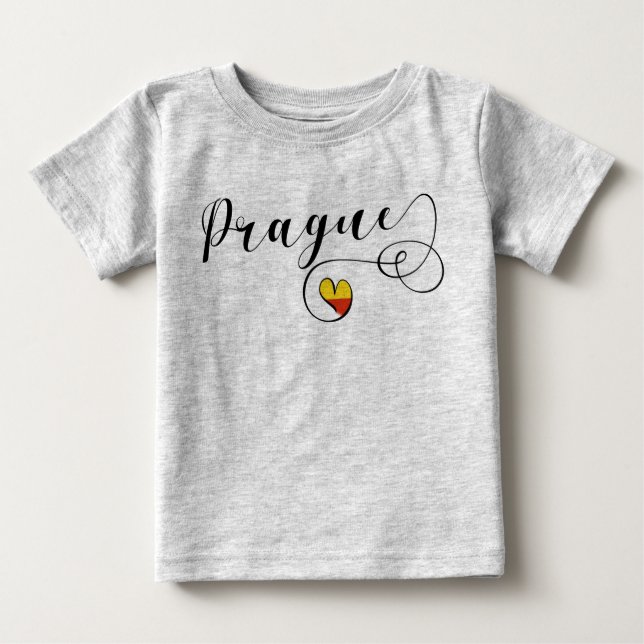 Prague Heart, Czech Republic Baby T-Shirt (Front)