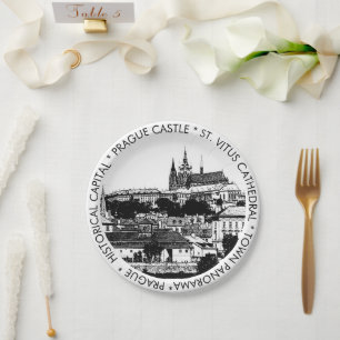 Prague, Historical city, Castle - Czech (party) Paper Plate