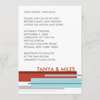 Prague Invite:  Modern Red Invitation